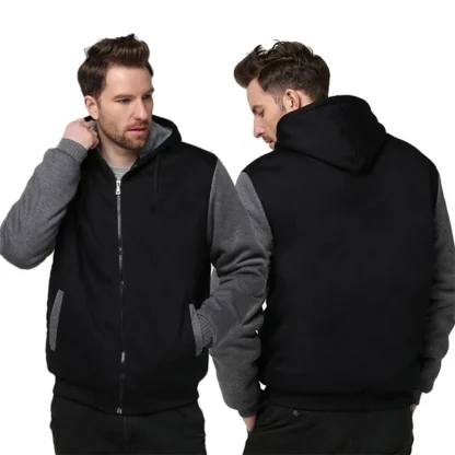 Thickened Warm Fleece Zip-Up Hoodie - Image 8