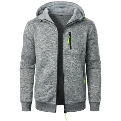 Zippered Hoodie Jacket with Long Sleeve - Image 8