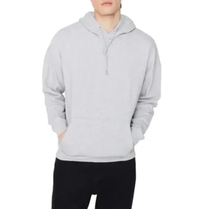Warm Plain Color Hoodie with Pocket - Image 4