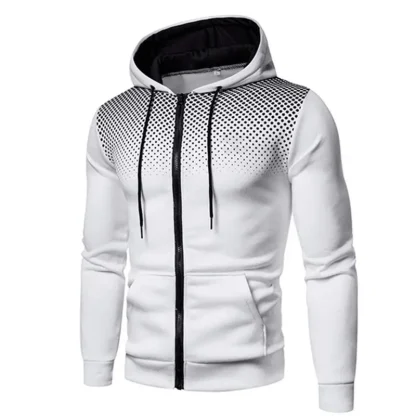 Fitted Zippered Jacket with Hoodie - Image 6