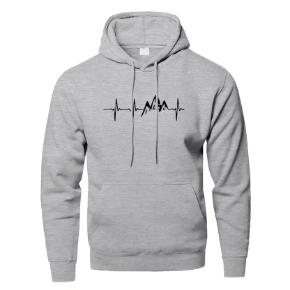 Casual Printed Hoodie with Front Pocket