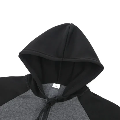 Color Block Hoodie with Zippered Front - Image 3