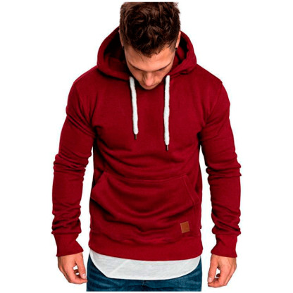 Simple Plain Color Slim Fit Hoodie - Image 9