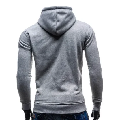 Pullover Slim Fit Hoodie with Button Decor - Image 12