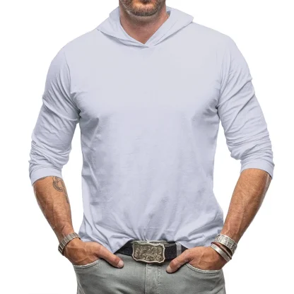 Lightweight Hooded Sweatshirt with Long Sleeve - Image 4