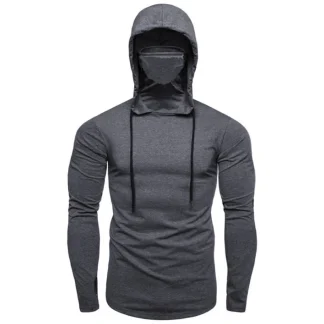 Thin Long Sleeve Hoodies with Mask