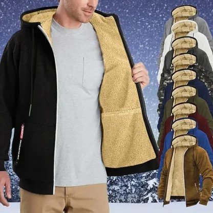 Full Zip Cozy Hoodie with Fleece Lined - Image 8