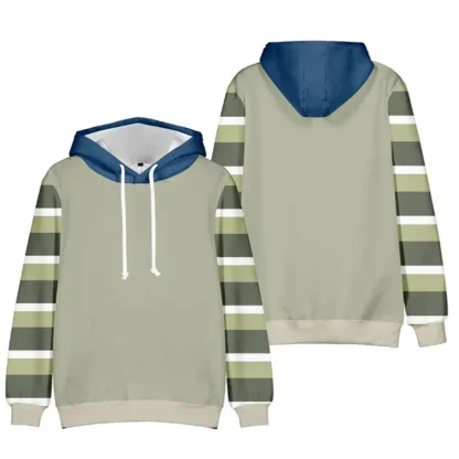 Hoodie Sweashirt with Stripe Sleeves - Image 6