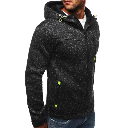 Warm Casual Zippered Hooded Jacket - Image 7