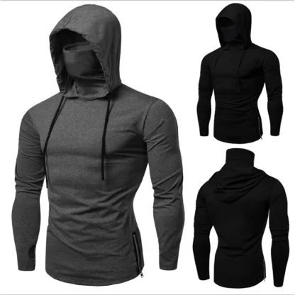 Thin Long Sleeve Hoodies with Mask - Image 2