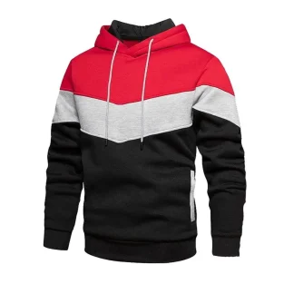 Color Block Hoodie Jacket with Pocket