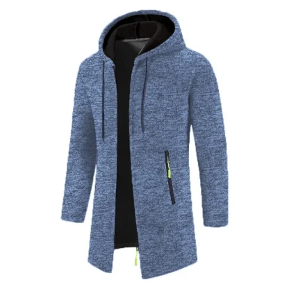 Mid Length Hoodie with Zippered Front - Image 5