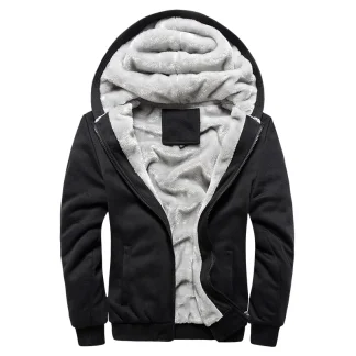 Thickened Warm Fleece Zip-Up Hoodie