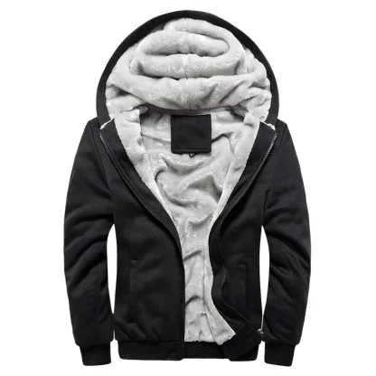 Thickened Warm Fleece Zip-Up Hoodie
