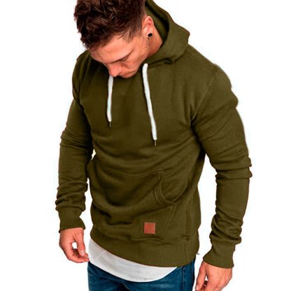 Simple Plain Color Slim Fit Hoodie - Image 7