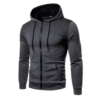 Fitted Zippered Jacket with Hoodie