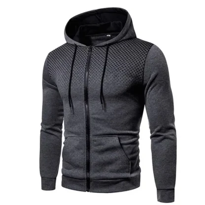 Fitted Zippered Jacket with Hoodie