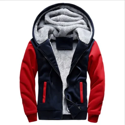 Thickened Warm Fleece Zip-Up Hoodie - Image 13