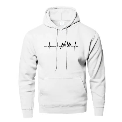 Casual Printed Hoodie with Front Pocket - Image 5