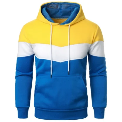 Color Block Hoodie with Drawstring - Image 5