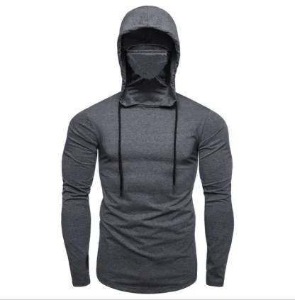 Fitted Hooded Sweatshirt with Mask - Image 4