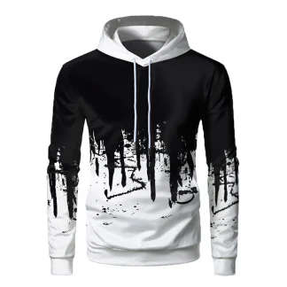 Men's Hooded Sweater with 3D Print
