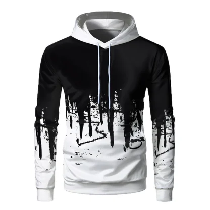 Men's Hooded Sweater with 3D Print