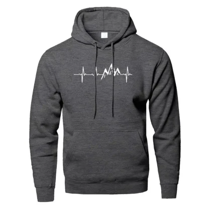 Casual Printed Hoodie with Front Pocket - Image 7