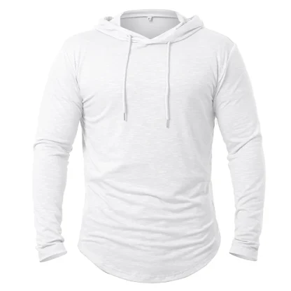 Athletic Pullover Solid Hooded Sweatshirt - Image 8
