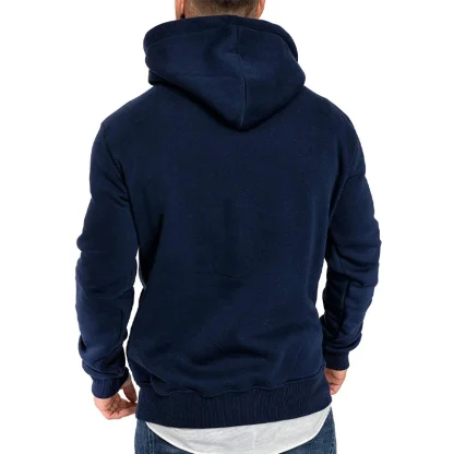 Simple Plain Color Slim Fit Hoodie - Image 4