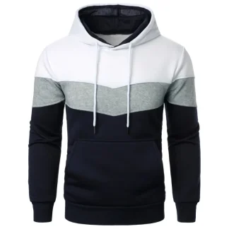 Color Block Hoodie with Drawstring