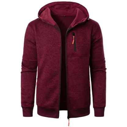 Zippered Hoodie Jacket with Long Sleeve - Image 5