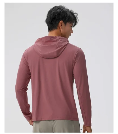 Elastic Lightweight Hoodie with Long Sleeve - Image 4