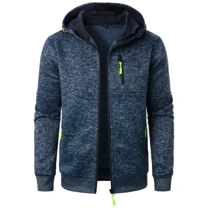 Zippered Hoodie Jacket with Long Sleeve - Image 4
