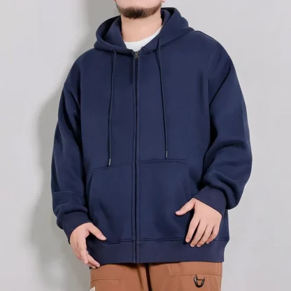 Plus Size Hoodie with Zip-Up Closure - Image 5