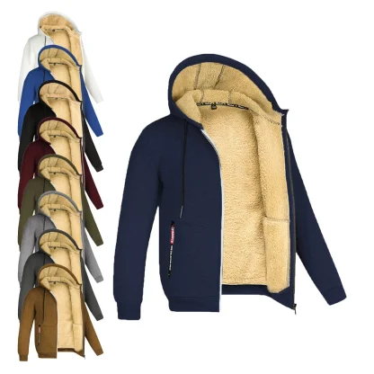 Full Zip Cozy Hoodie with Fleece Lined - Image 2