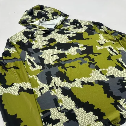 Lightweight Camo Print Hooded Long Sleeve - Image 3