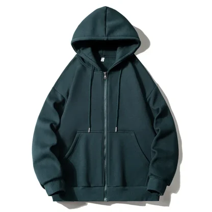 Plus Size Hoodie with Zip-Up Closure - Image 8