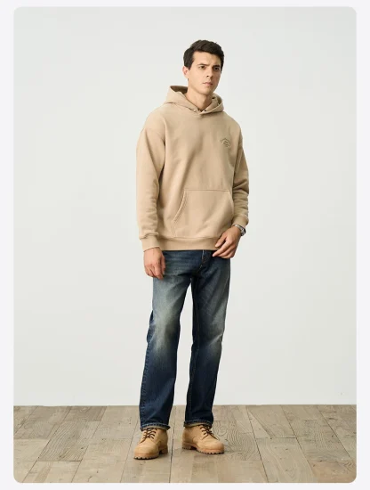 Embroidered Pullover Hoodie with Pocket - Image 13