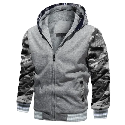 Men's Fleece Zip Jacket with Hood - Image 7