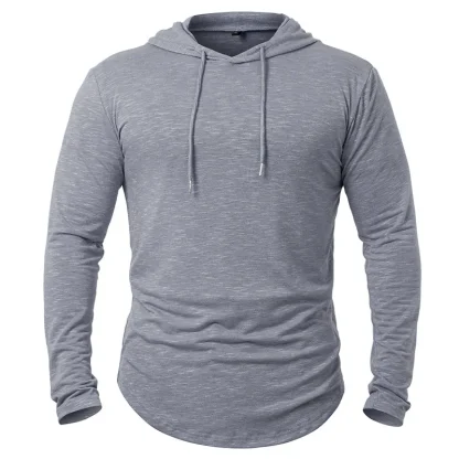 Athletic Pullover Solid Hooded Sweatshirt - Image 9