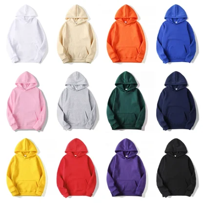 Solid Color Pullover Hoodie Jackets - Image 3