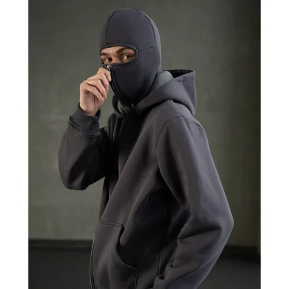 Mask Hoodie Jacket with Zippered Closure - Image 12