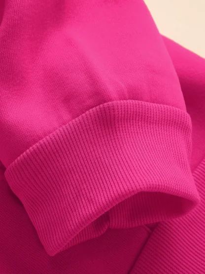 Warm Pink Hoodie Jacket with Front Pocket - Image 3