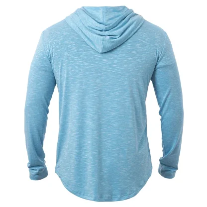 Athletic Pullover Solid Hooded Sweatshirt - Image 3