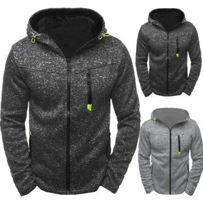 Warm Casual Zippered Hooded Jacket - Image 2