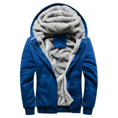 Thickened Warm Fleece Zip-Up Hoodie - Image 2