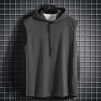 Sleeveless Hooded Sweatshirt for Men - Image 3
